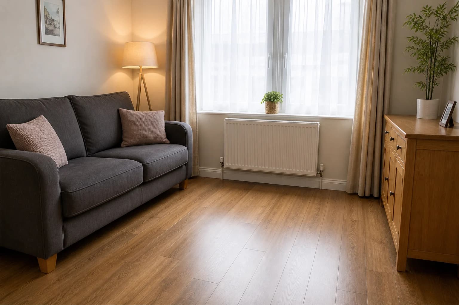 Calm restored room after sensitive specialist cleaning